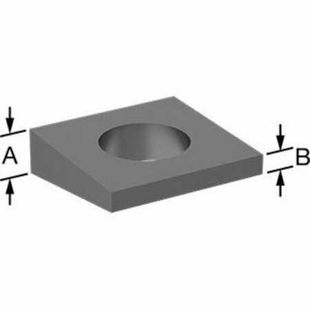 BSC PREFERRED Iron Leveling Washer for I-Beams 3/4 Screw Size 0.812 ID, 10PK 91151A036